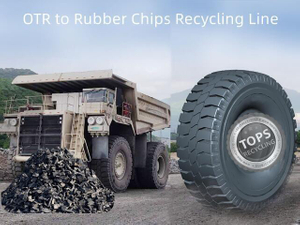 Machine de recyclage de pneus OTR à haute efficacité